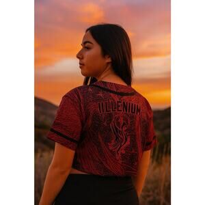 New Illenium Album Tour 2023 Red Jersey - 2XL - Crop Top